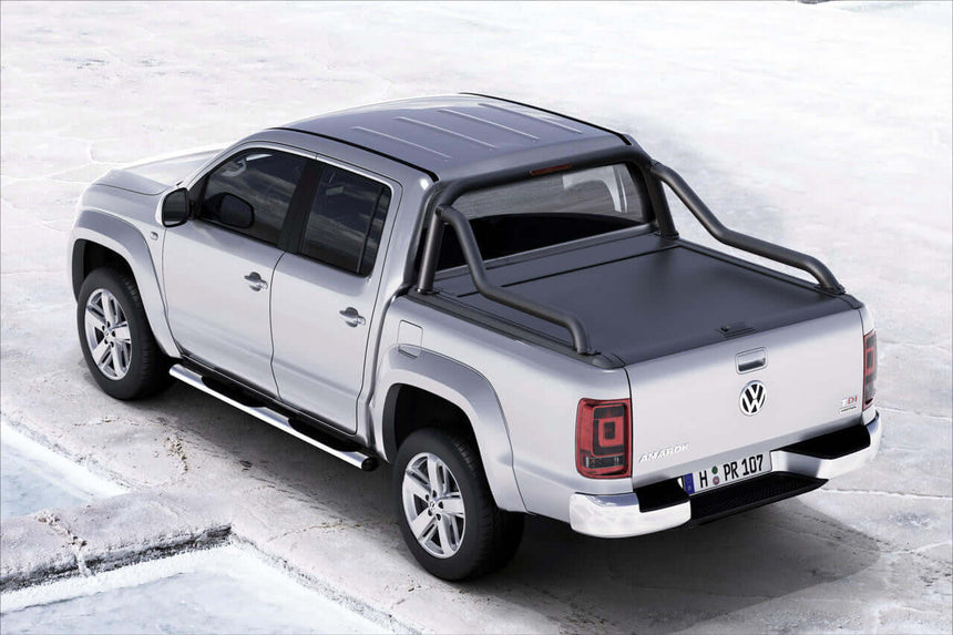 VW Amarok Roller Shutter 2010-2022 EGen2 Electric Roller Cover on silver truck