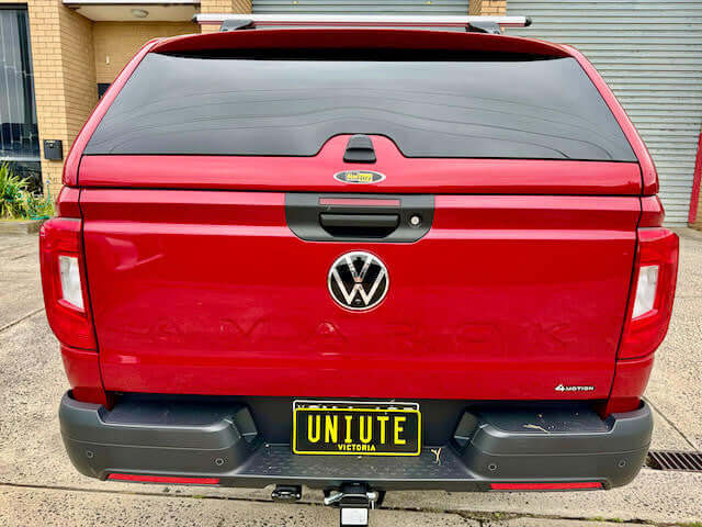 Amarok Canopy FORCE PRO installed on red 2023 Volkswagen Amarok by UniUte
