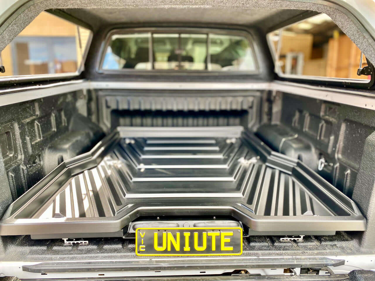 Interior view of Amarok canopy demonstrating UniUte FORCE PRO for Volkswagen Amarok 2023-2025
