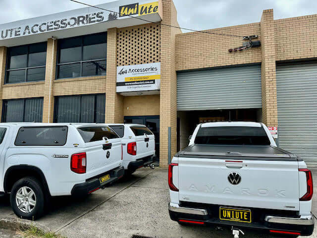 Amarok roller shutter on Volkswagen 2023 Gen2 outside UniUte store
