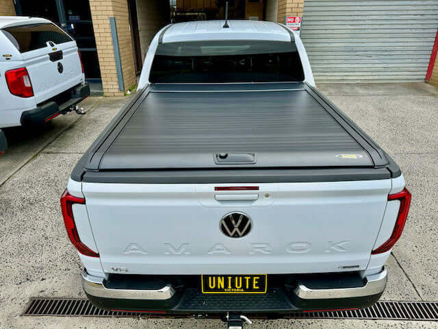 Amarok roller shutter on Volkswagen 2023 Gen2 Manual Roller Lid for enhanced ute security and utility.