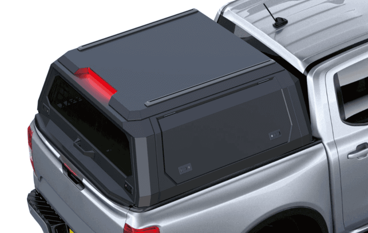 Modern ute canopies in Melbourne installed on a silver pickup truck for secure storage and transport.