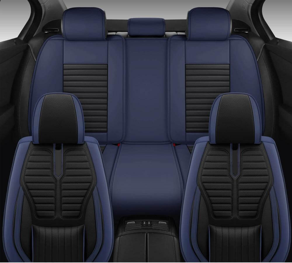 Luxurious blue and black Seat Cover for Hilux enhancing interior style and protection.