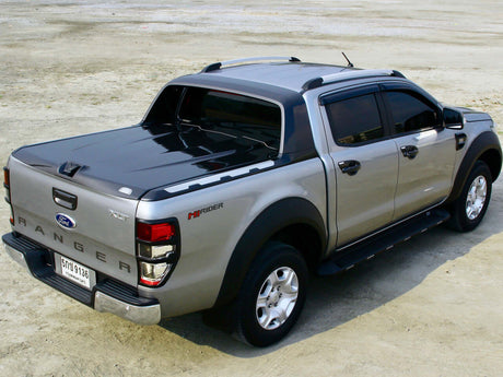 Brown ute with UniUte hard lid open, showcasing premium 4x4 accessories for UTE HARD LIDS.