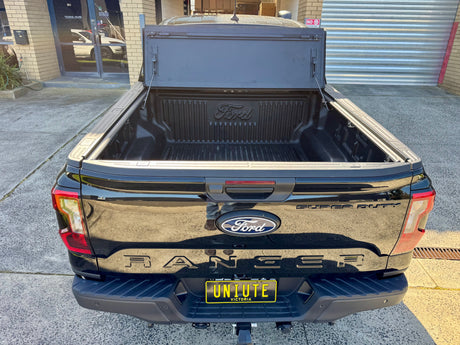 UniUte quad-fold hard lid for Ford Ranger NextGen 2022+ — full bed coverage installed