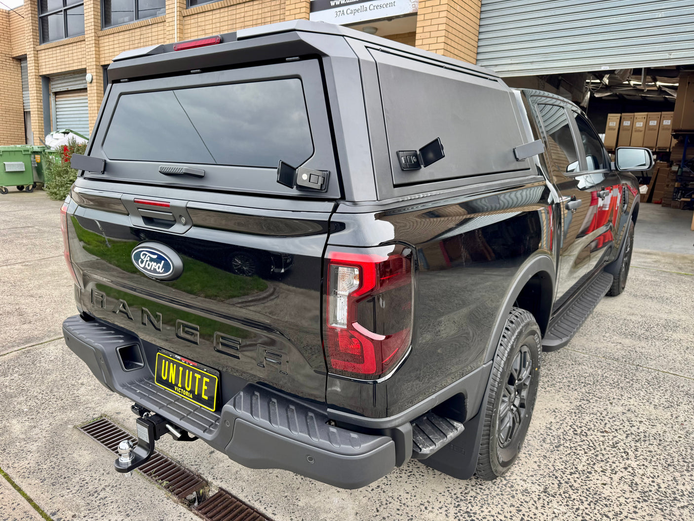 Stainless steel canopy for Ford Ranger NextGen 2022–2026 — installed on ute showing full profile | UniUte