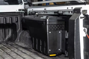 Nissan Navara Tool Box NP300 2021-2025 smart swing-out storage box in ute tub, showcasing secure and organized storage solution.