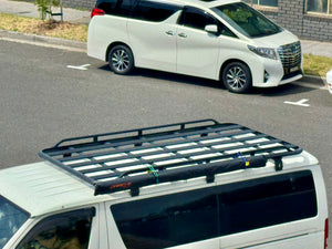 Black Aluminium Roof Rack Platform for Toyota HiAce 200 series 2005-2019