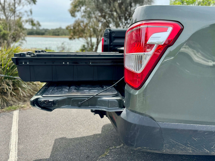 SsangYong Musso drawers installed in XLV Long Tub 2018-2025 for weatherproof storage