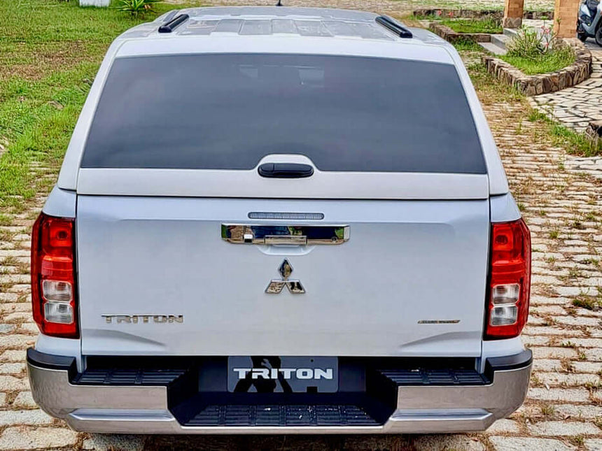 Rear view of Triton Canopy Mitsubishi MV 2024+ FORCE PRO, showcasing its fit and finish, designed for durability and adventure.