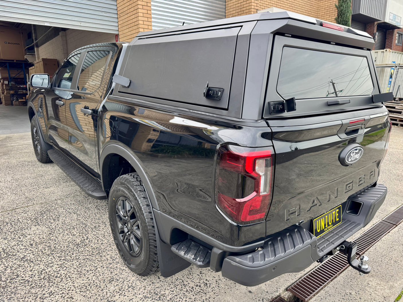 Ford Ranger NextGen canopy — close-up of the brushed stainless steel finish