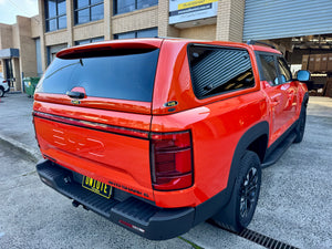 BYD Shark 6 2025+ canopy — side profile showing full canopy length