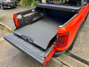 Sliding Tray for BYD Shark 6 in open tailgate position, enhancing cargo access for Australia's first PHEV ute.