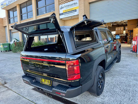 BYD Shark 6 steel canopy — 1.5mm steel construction detail close-up