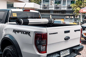 HR REVOLVER hard rolling cover for Ford Ranger 2012-2022 — open position on Raptor | UniUte