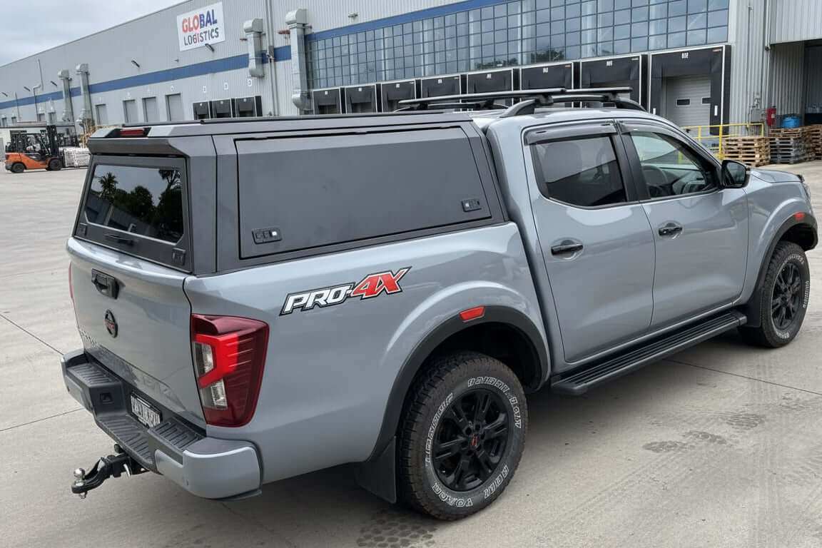 Nissan Navara canopy 2021-2025 stainless steel by UniUte for NP300 D23 showcasing durability and design.