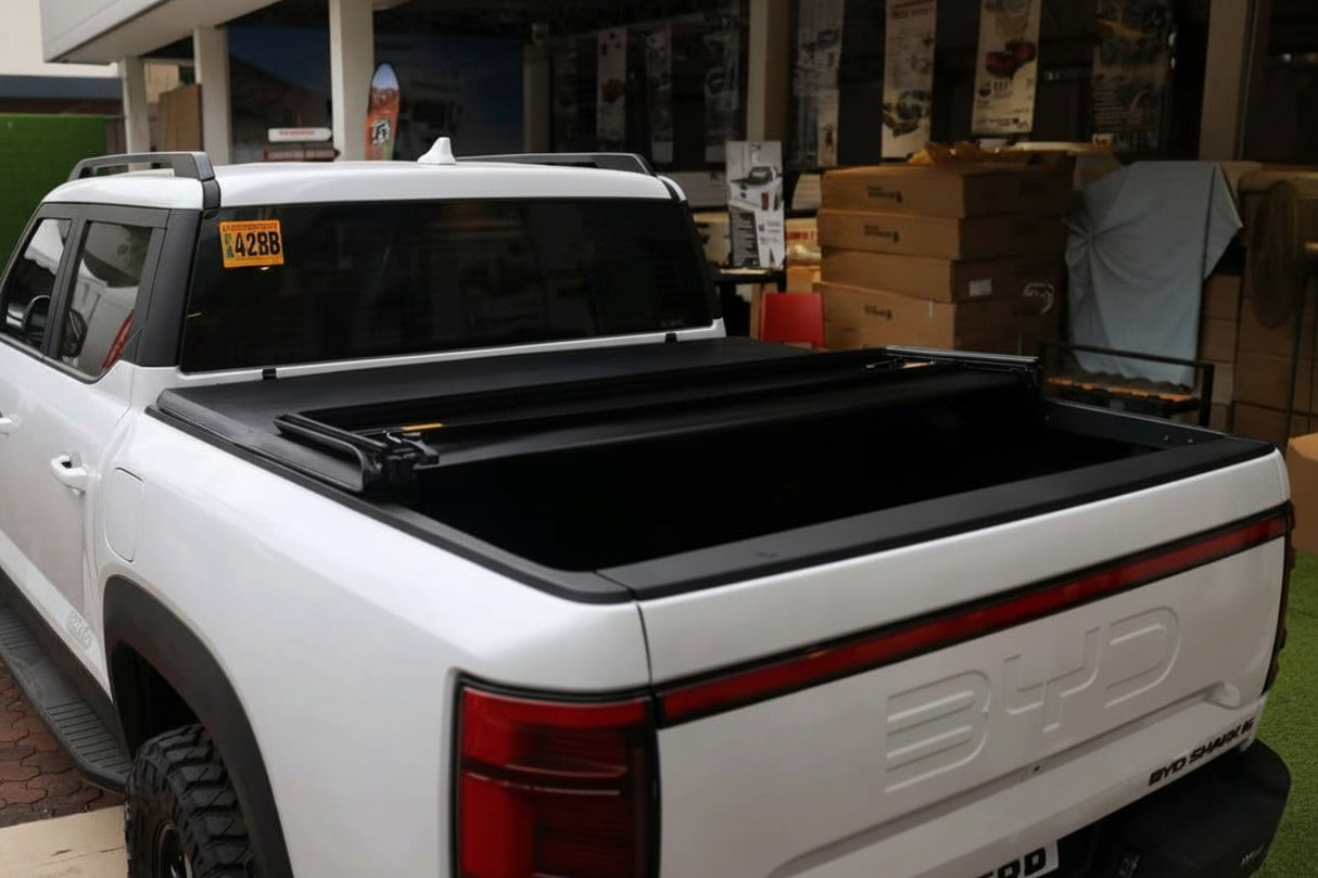 BYD Shark 6 Tonneau Cover for 2025+ installed for superior protection.