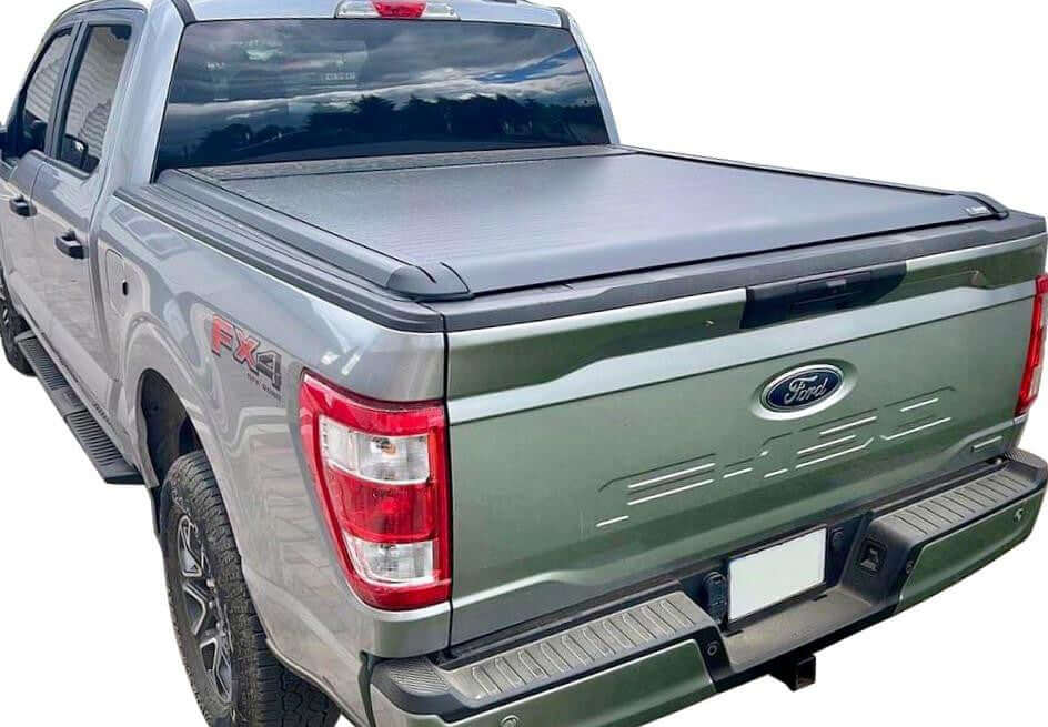 f150 ford roller shutter installed on a 2015-2025 Ford F-150 5.5' bed truck, showcasing sleek EGen2 electric design