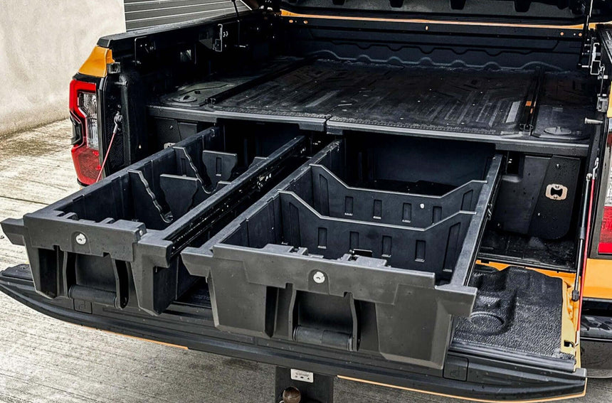 Ford Ranger Drawers NextGen 2022+ Weathertight Ute Drawer System installed in truck bed.