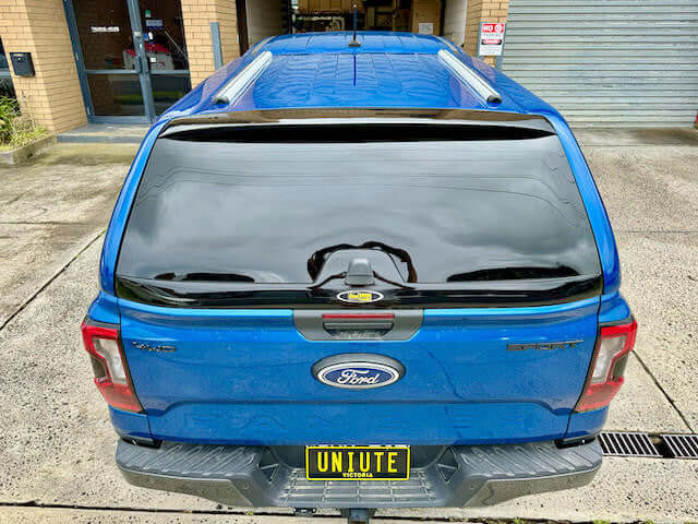 Blue Ford Ranger canopy, showcasing versatility for 4x4 vehicles.