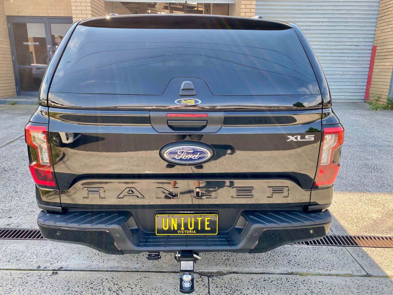Rear view of a Ford Ranger canopy, showcasing the ford ranger canopy versatility for NextGen RA 2022-2025