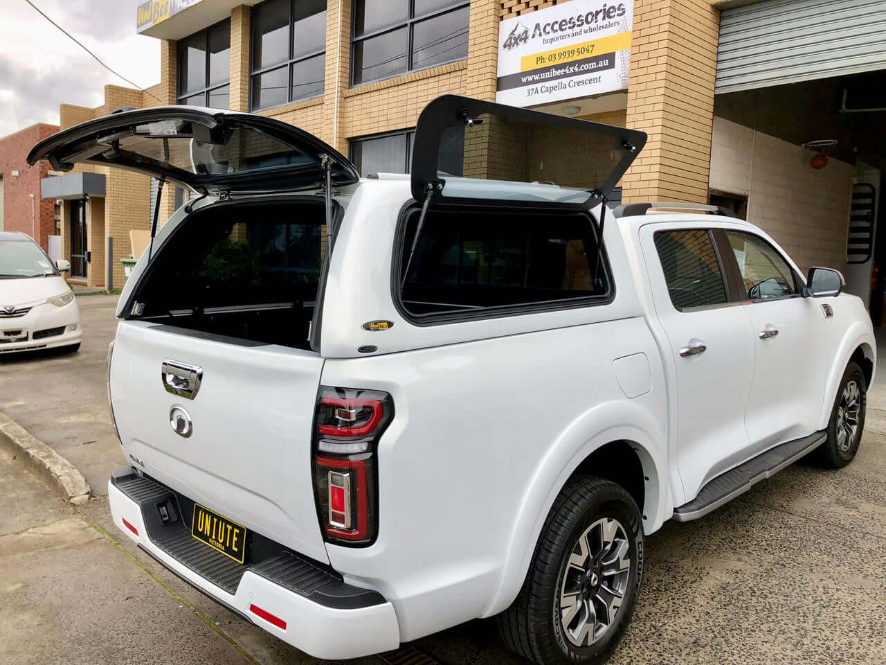 White GWM Cannon canopy, designed for 2020-2025 models, showcasing enhanced protection and style