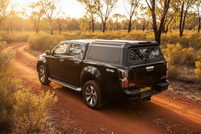 2025 Stainless Steel dmax canopy installed on Isuzu D-Max 4x4 pickup from 2020 to 2025