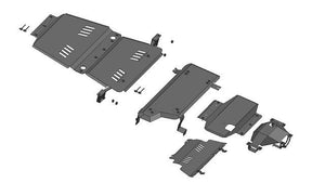 NISSAN NAVARA 3mm Mild Steel Bash Plates Kit For Nissan Navara NP300 2015-2020 (6pcs) 