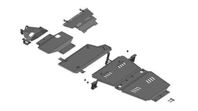 3mm steel bash plates for Nissan Navara NP300 2015-2020 — 6-piece set | UniUte