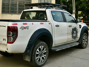 Universal aluminium flat black roof rack 1.55m — installed on ute | UniUte