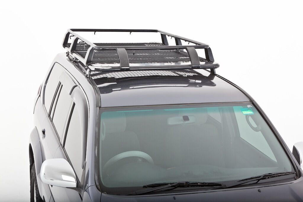  Universal Gutter Steel Wire Mesh Basket Roof Rack Black 1.6m 